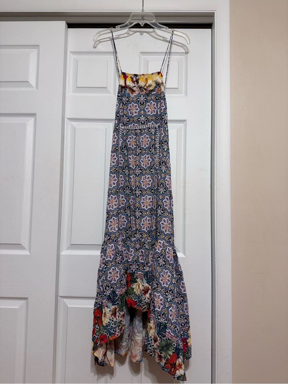 Farm Rio Floral Mosaic High-Low Dress - Size Small